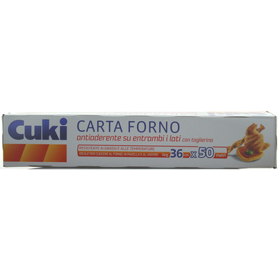 Cuki Professional Carta Forno Antiaderente - H 36 Cm - 50 Metri Formato Professionale