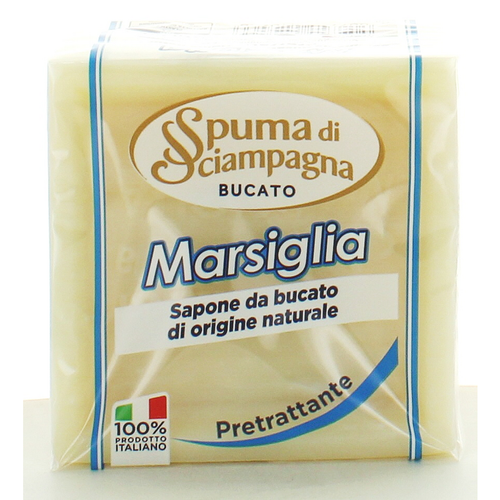 Spuma Di Sciampagna Sapone Bucato Pezzi Cubo Marsiglia 250 Grammi