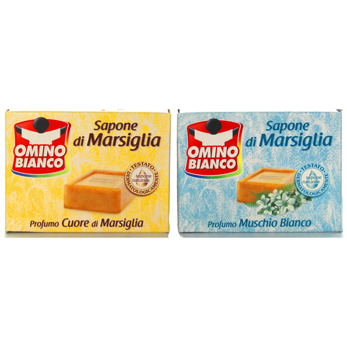 Omino Bianco Sapone Bucato Pezzi Marsiglia Assortiti 250 Grammi