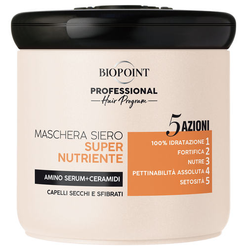 Biopoint Professional Maschera Siero Super Nutriente 5 Azioni Capelli Secchi E Sfibrati Amino Serum+…