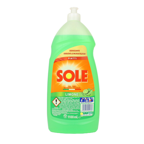 Sole Detersivo Piatti Liquido 1100 Ml.limone Verde