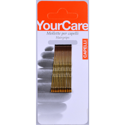 Yourcare 2" Blister 12 Mollette Per Capelli Colore Castano