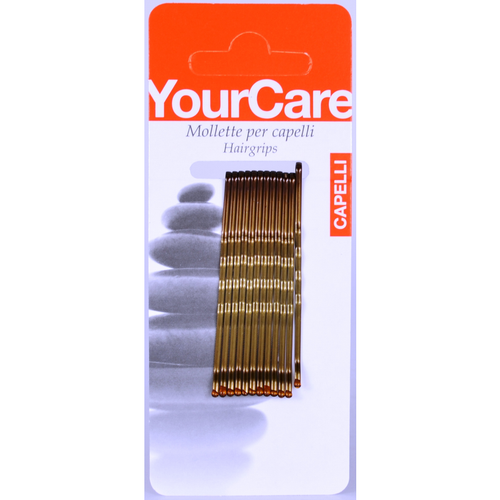Yourcare 2,5" Blister 12 Mollette Per Capelli Colore Castano