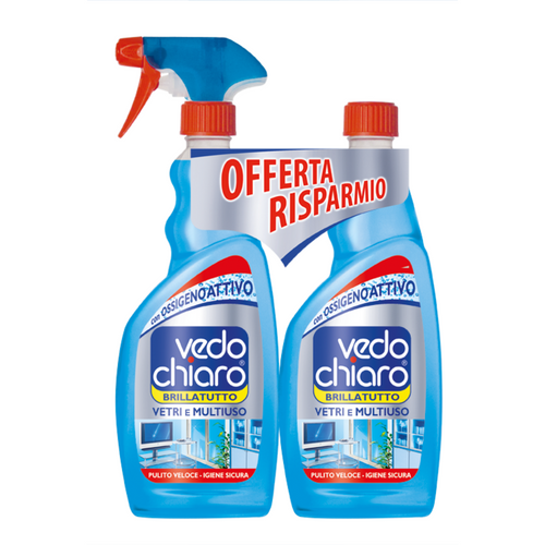 Vedo Chiaro Brillatutto Completo 500 Ml+ricarica 500 Ml