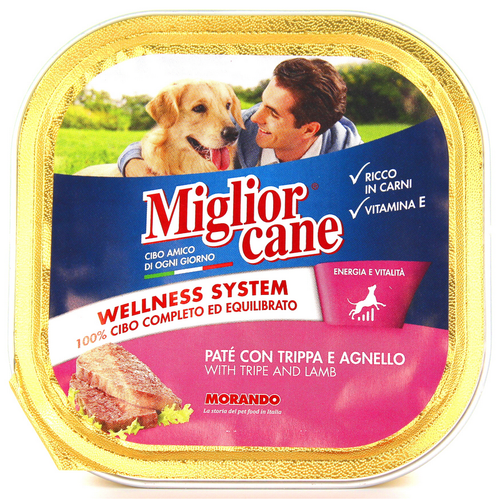 Miglior Cane Pate' Trippa-agnello Vaschetta 300 Grammi