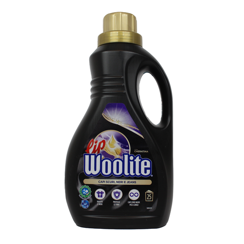 Lip Woolite Detersivo Bucato A Mano E Lavatrice Liquido Noir Capi Scuri, Neri E Jeans 25 Lavaggi 1,5