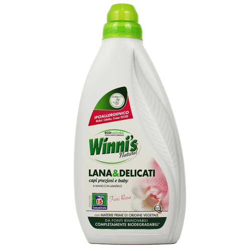 Winni's Detersivo Bucato A Mano E Lavatrice Liquido Concentrato Ipoallergenico Lana & Delicati Capi