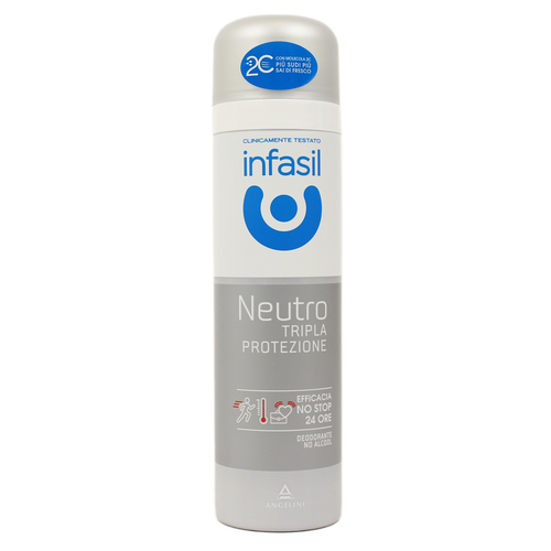 Infasil Deodorante Spray Neutro Tripla Protezione Efficacia No Stop 24 Ore 150 Ml