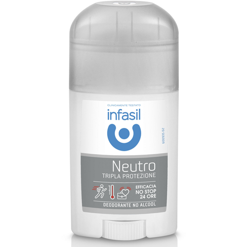 Infasil Deodorante Stick Neutro Tripla Protezione Efficacia No Stop 24 Ore 40 Ml