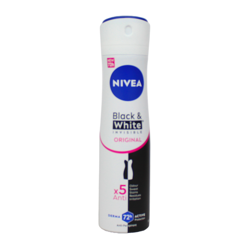Nivea Deodorante Spray Black & White Invisible 72h 150 Ml