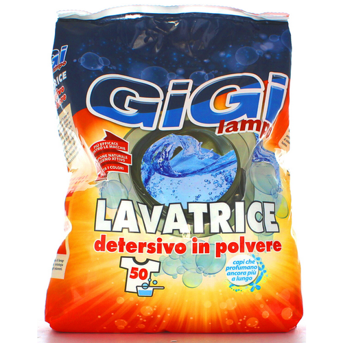 Gigi Lampo Detersivo Bucato Lavatrice In Polvere Ricarica 50 Lavaggi