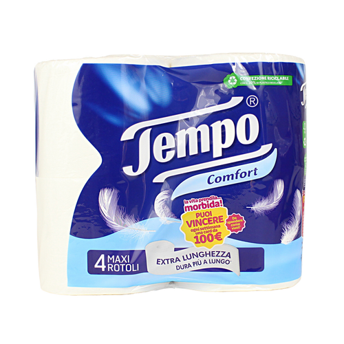 Tempo Carta Igienica Comfort 2 Veli 4 Maxi Rotoli