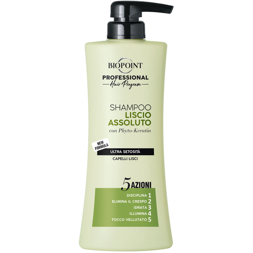 Biopoint Professional Liscio Assoluto Shampoo Formula Ultra Setosita' 5 Azioni Capelli Lisci 400 Ml