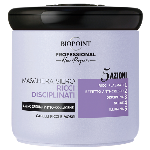 Biopoint Professional Maschera Ricci Disciplinati 5 Azioni Capelli Ricci E Mossi Amino Serum+phyto-c…