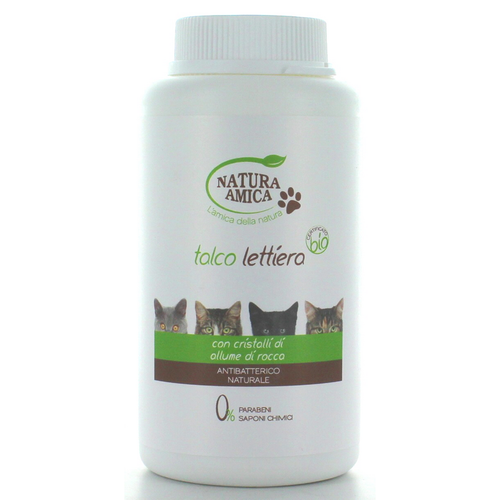 Natura Amica Talco Antiodorante Per Lettiera Gatto Barattolo 120 Grammi