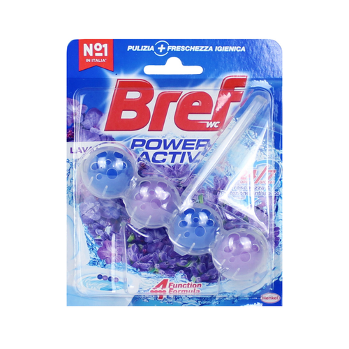 Bref Wc Power Activ Tavoletta Wc 4in1 Lavanda 50 Grammi Imp.