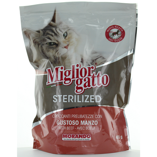 Miglior Gatto Sterilized Croccantini Gustoso Manzo Busta 400 Grammi