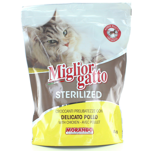 Miglior Gatto Sterilized Croccantini Pollo Delicato Busta 400 Grammi