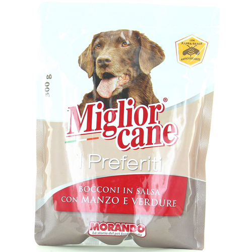 Miglior Cane I Preferiti Bocconi In Salsa Con Manzo E Verdure Busta 300 Grammi