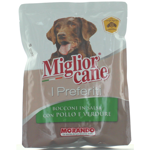 Miglior Cane I Preferiti Bocconi In Salsa Con Pollo E Verdure Busta 300 Grammi