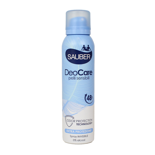 Sauber Deodorante Care Pelli Sensibili 48h Invisible Spray 150 Ml