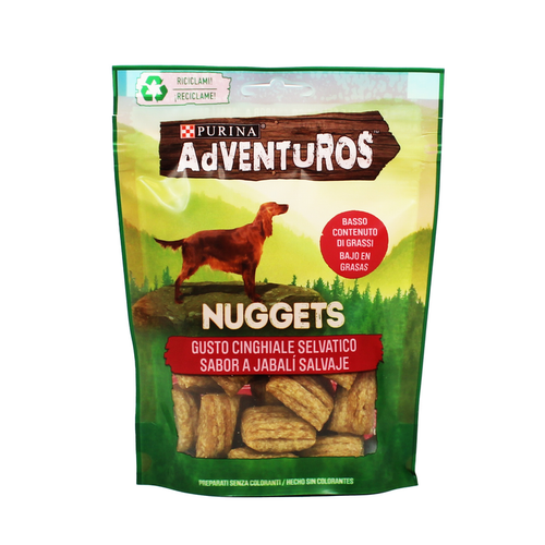 Adventuros Cane Snack Nuggets Al Cinghiale Busta 90 Grammi