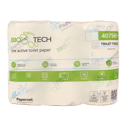 Papernet Carta Igienica Biotech 12 Rotoli 2 Veli