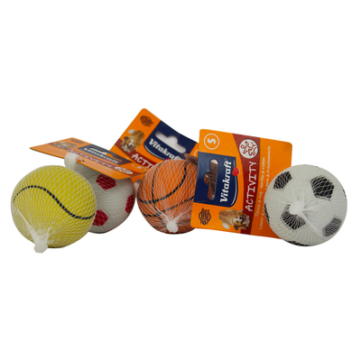Vitakraft Gioco Palla Gomma Sport Piccola Diametro 6 Cm