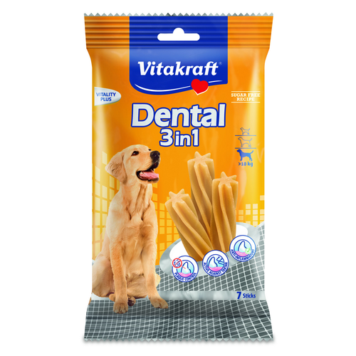 Vitakraft Dental 3in1 7 Sticks Medium Per Cani +10 Kg