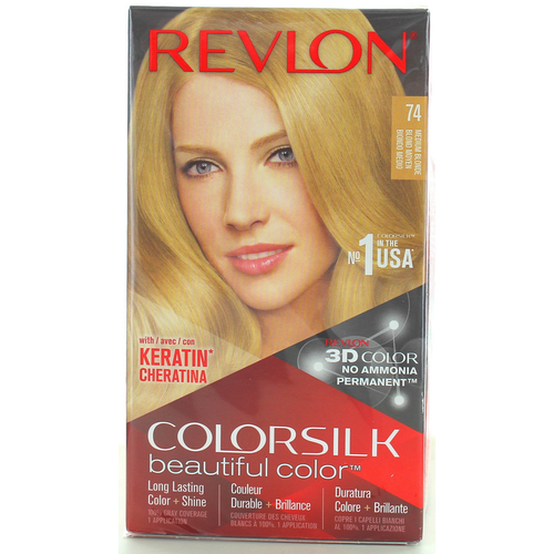 Revlon Color Silk 74 Biondo Medio Permamente Senza Ammoniaca