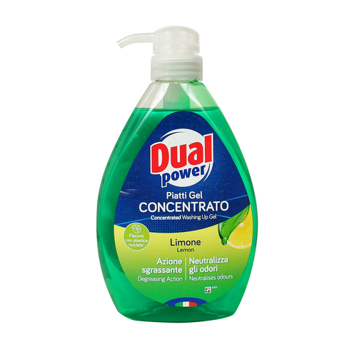 Dual Power Piatti Gel Concentrato Limone Dispenser 600 Ml