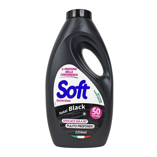Soft Detersivo Bucato Lavatrice Total Black 50 Lavaggi 2250 Ml