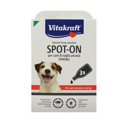 Vitakraft Spot-on Fipronil Soluzione 67mg Antiparassitario Repelt Per Cani Taglia Piccola Peso 2-10