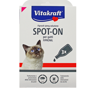Vitakraft Spot-on Fipronil Soluzione 50mg Antiparassitario Repelt Per Gatti