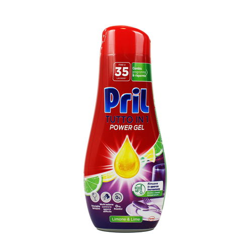 Pril Lavastoviglie Gel Tutto In 1 Limone & Lime 35 Lavaggi 630 Ml