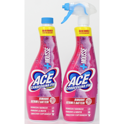 Ace Spray Mousse Candeggina Piu' Armonie Floreali 690 Ml + Ricarica 690 Ml