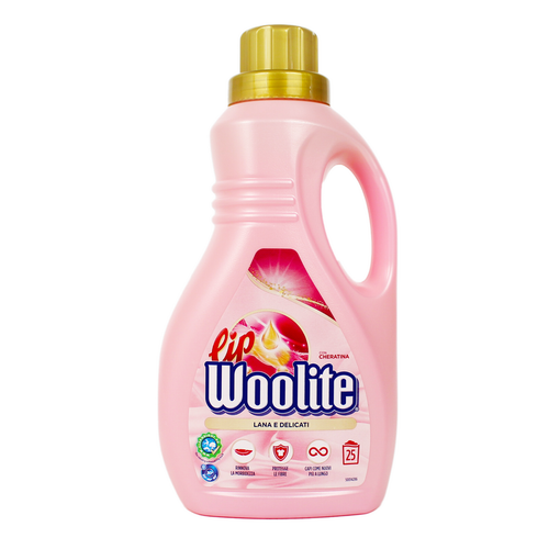 Lip Woolite Detersivo Liquido Bucato A Mano E Lavatrice Rosa Lana E Delicati 25 Lavaggi 1,5 Lt