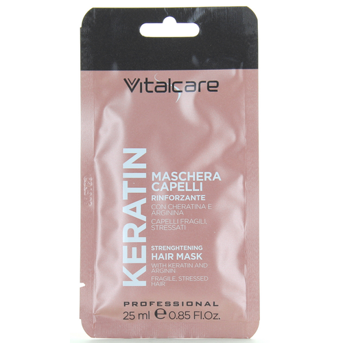 Vitalcare Keratin Maschera Rinforzante Capelli Fragili E Strssati Bustina Monodose 25 Ml