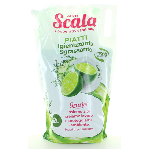 Scala Piatti Igienizzante Sgrassante Limone Ecoricarica Busta 2 Lt