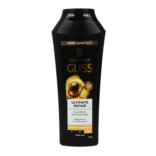 Gliss Shampoo Ultimate Repair Riparatore Capelli Danneggiati E Secchi 250 Ml