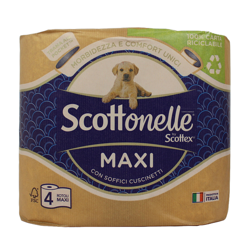 Scottonelle Carta Igienica Maxi Soffice E Trapuntata 4 Rotoli Maxi