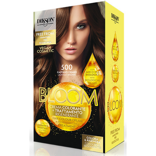 Dikson Bloom  500 Castano Chiaro Crema Colorante E Trattamento Rigenerante