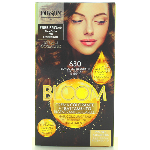 Dikson Bloom  630 Biondo Scuro Dorato Crema Colorante E Trattamento Rigenerante