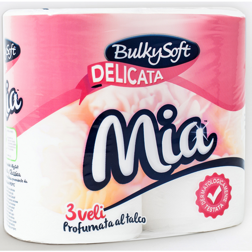 Bulkysoft Carta Igienica Mia Profumata Al Talco 3 Veli 4 Rotoli