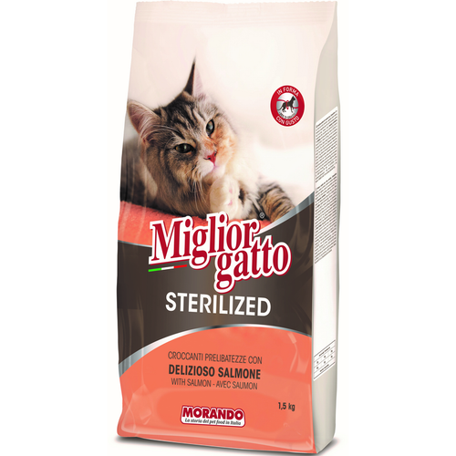 Miglior Gatto Sterilized Croccantini Gusto Salmone Sacco 1,5 Kg