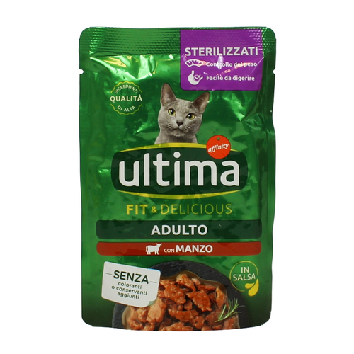 Ultima Cat Wet Sterilizzato Manzo In Salsa Busta 85 Grammi
