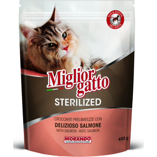 Miglior Gatto Sterilized Croccantini Delizioso Salmone Busta 400 Gr.
