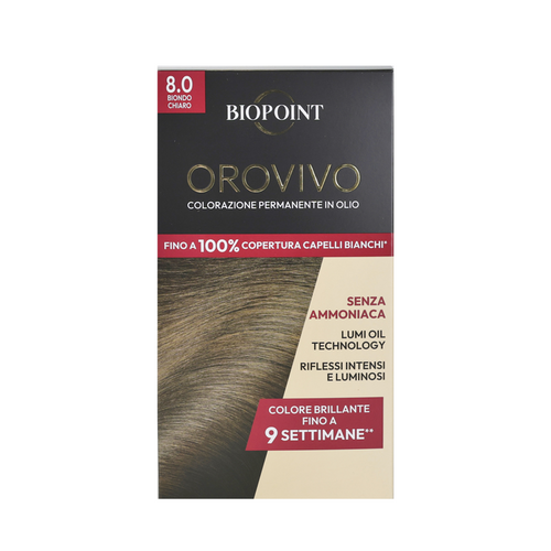 Biopoint Orovivo Colore Senza Ammoniaca 8.0 Biondo Chiaro