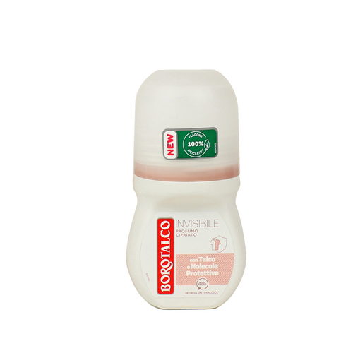Borotalco Deodorante Roll-on Invisible Profumo Talco Cipriato 50 Ml
