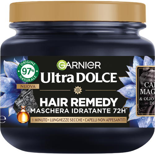 Ultra Dolce Maschera Capelli Idratante 72h Al Carbone Magnetico E Olio Di Semi Neri Di Nigella 340 M…